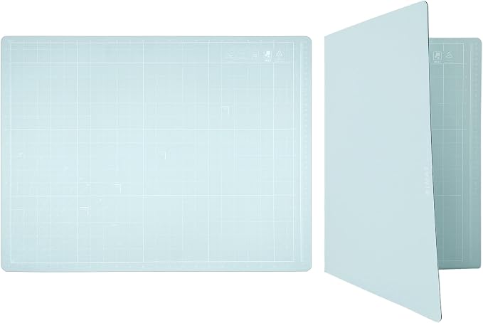 iMAT Flip Cutting Mat Note A2, Double-Sided, Light Green | Inch grid front by iMAT