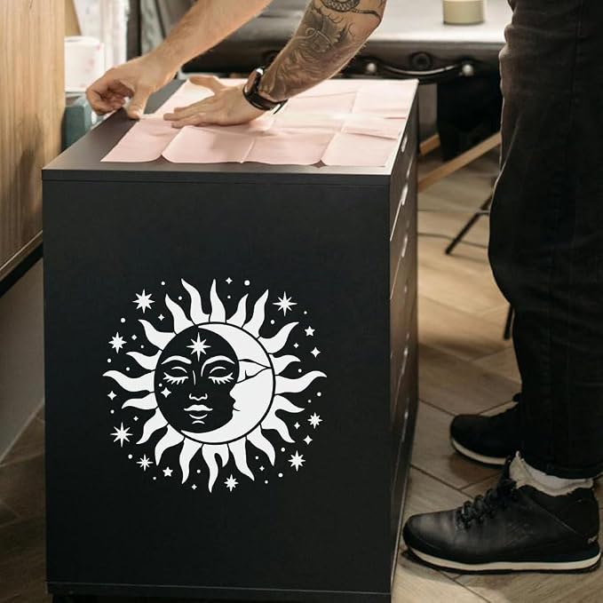 12pcs Mandala Sun and Moon Stencils - Image 4