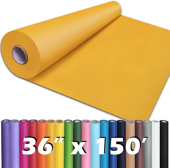 PerkHomy Orange Kraft Paper Roll 36" x 1 by PerkHomy