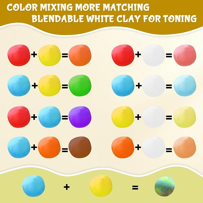 48 Air Dry Clay-36 Colors Modeling Clay - Image 5