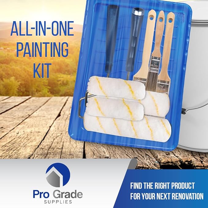 Pro Grade Paint Roller Kit, Paint Brushes - Image 5