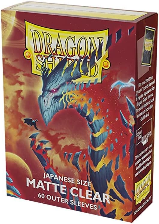 Dragon Shield 60 ct Japanese Matte Outer Sleeves Clear 60 ct Card Individual by DragonShield