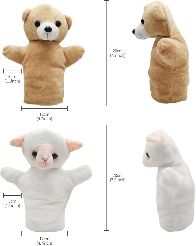 Yolococa Plush Animal Hand Puppet Set, and Panda Puppets - Image 7