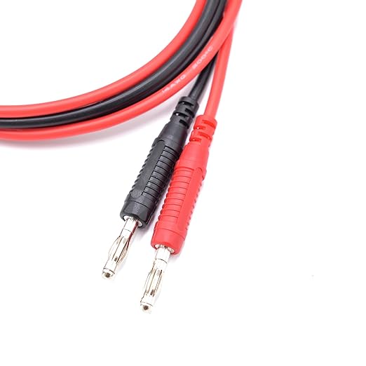 2Pcs 4mm Banana to Banana Plug Male to Male 14AWG Heavy Duty Silicone Test Leads Soft Test Cable Wire for Multimeter Electrical Testing 20A 6Ft