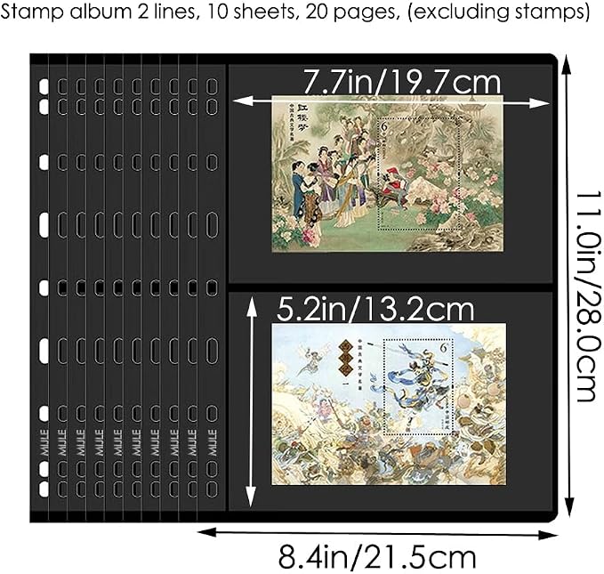 stamp collector pages – 10 Sheets Stamp Pages - Image 2