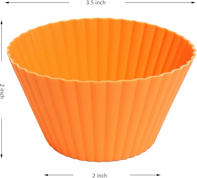 Extra Large Silicone Muffin Cups 24 Pack | Non-stick, - Image 2