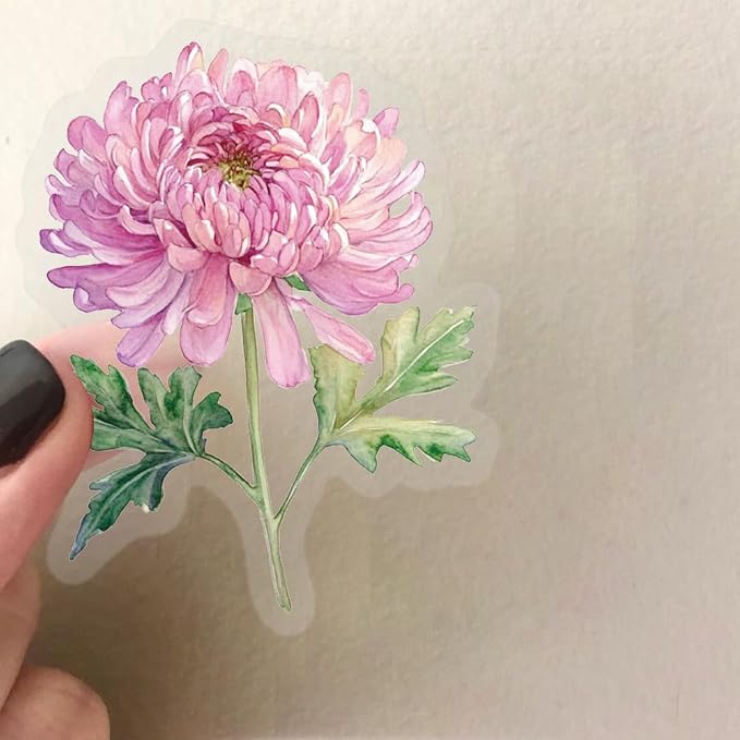 Pink Floral Waterproof Stickers - Image 2