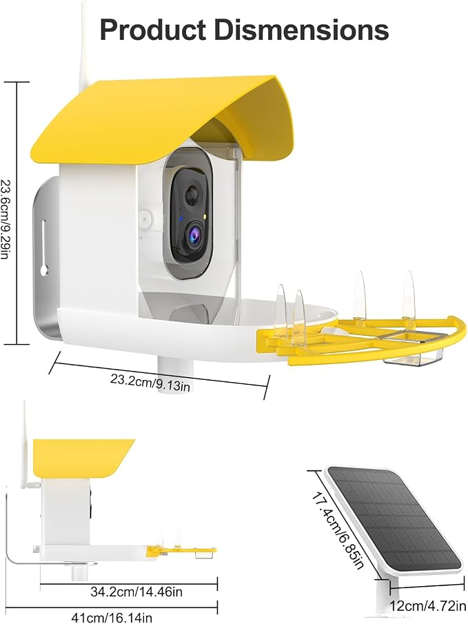 Smart Bird Feeder with Camera, Birds AI Identify, Motion Detection with - Image 8