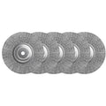 5Pcs 4 Inch Stainless Steel Wire Crimped Wheel Brush with 5/8" Bore for Angle Grinder Derusting Cleaning and Surface Polishing