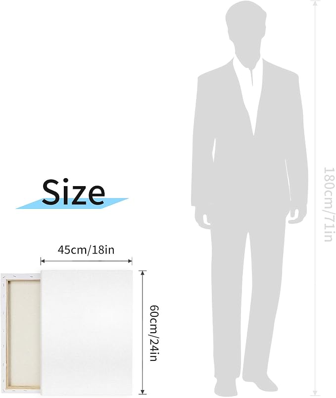 Pre Stretched Canvas 18x24 2 Pack Large Stretched Canvases - Image 4