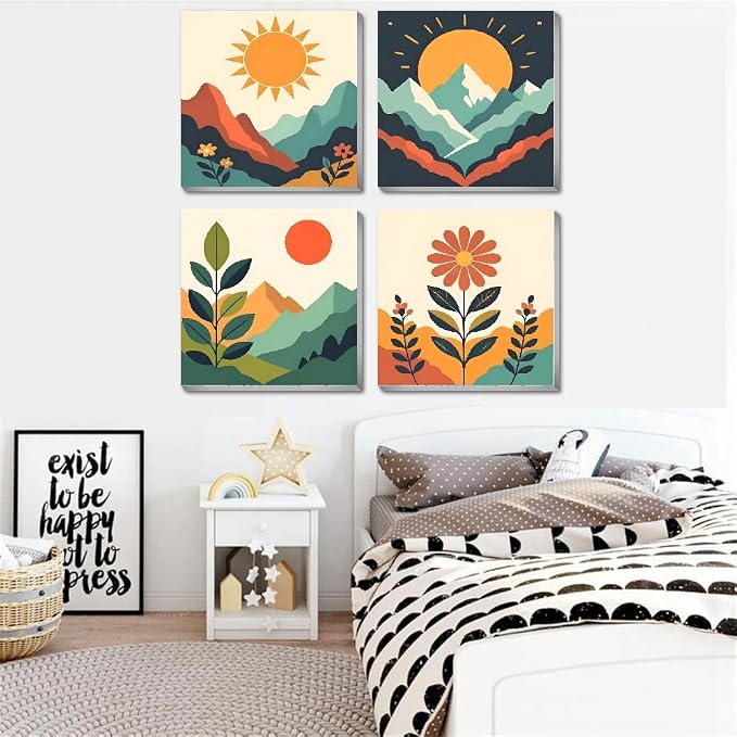4 Pack Framed Paint by Numbers Kit - Image 3