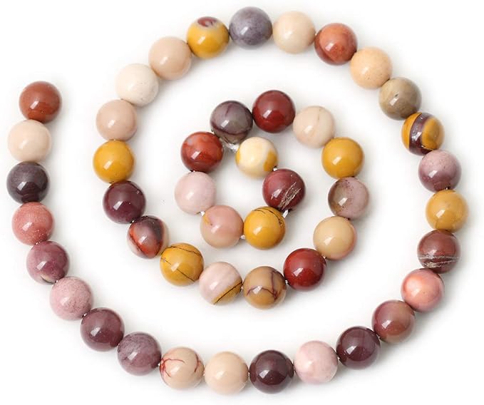 45PCS 8mm Natural Moonkaite Jasper Gemstone Round Loose Beads - Image 2