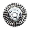 Benchmark Abrasives 4" x 3/16" Stringer Bead Wire Wheel with 5/8"-11 Thread, for Weld Cleaning, Weld Spatter Removal, Stripping, Deburring, Use with Angle Grinders - (4" x 3/16", Carbon)