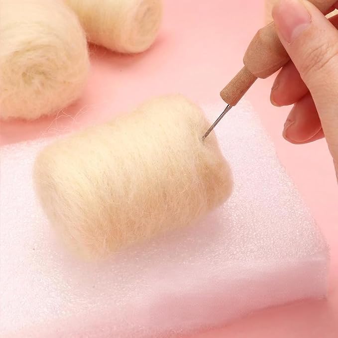 Catopia Wool Roving Yarn, 100G/3.53OZ Soft Felting Wool Pure Chunky Roving Yarn - Image 2