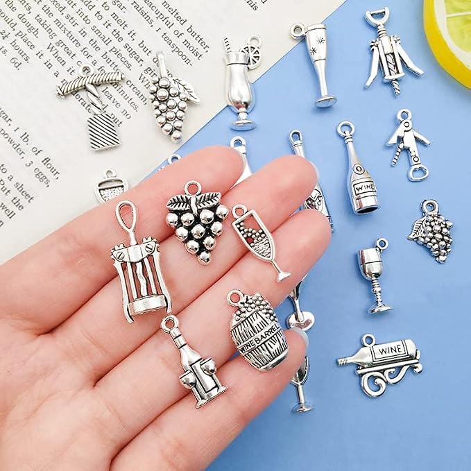 WOCRAFT 120pcs Antique Silver Wing Charms - Image 5