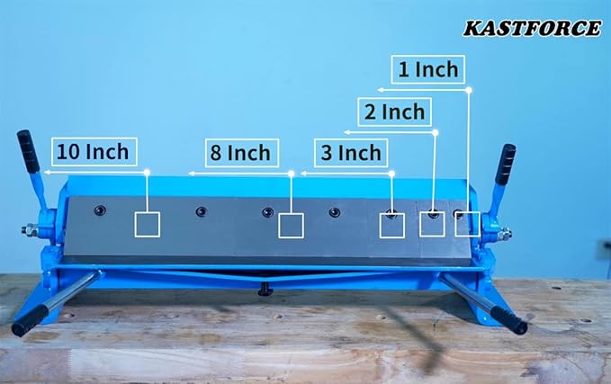 KF5006 Box and Pan Brake Sheet Metal Folder Bending Brake Metal Forming Machine Max Capacity 24 Inch (610mm) 20 Ga (1.0mm) with 5 Fingers 0-135 deg