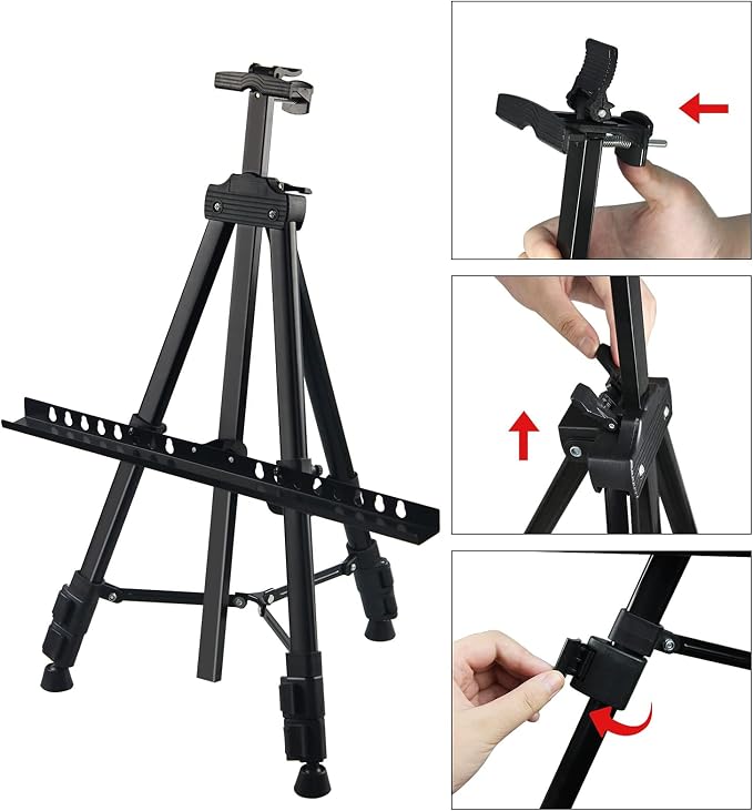 RRFTOK Black 3 Pack 21-66 Inch Art Easel Stand - Image 4