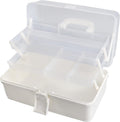 3 Layer Multipurpose Storage Box White Tackle Box Organizer by Facikono