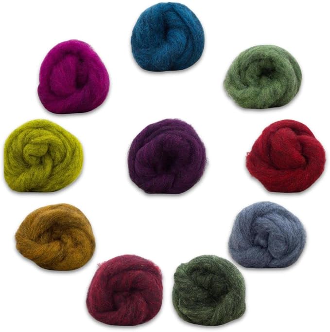 Revolution Fibers Himalayan Range Wool Roving Variety Pack | 10 Luxurious by RevolutionFibers