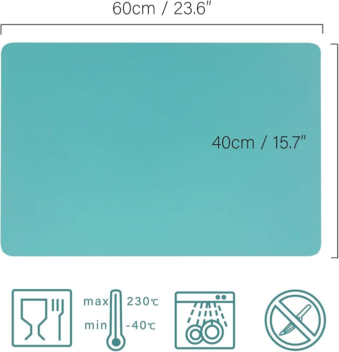 Gartful Extra Large Silicone Mat 23.6 x 15.7 inches, Silicone Crafts Sheets - Image 2