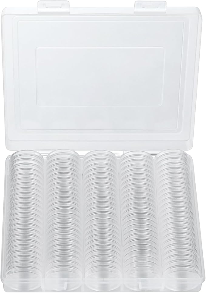 MUQING 240 PCS 30mm Plastic Coin Capsule Holder, 5 Sizes Protect Gasket Coin - Image 3