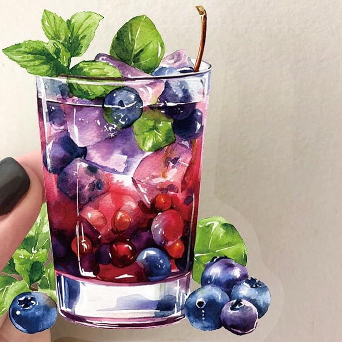 50Pcs Transparent Summer Drinks Aesthetic Stickers - Image 5