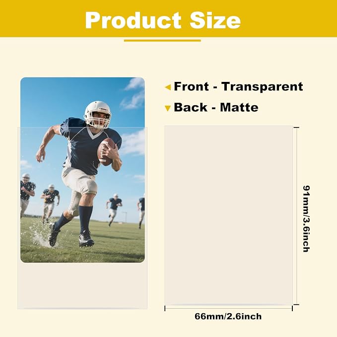 Premium Matte Clear Card Sleeves, 150 Sleeves 2.6''x3.6'' Compatible - Image 2