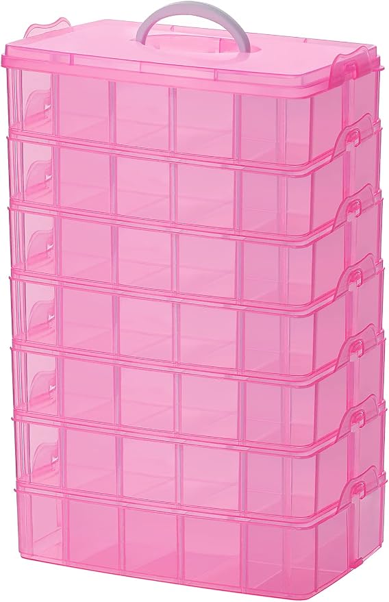 Sooyee 7 Layers Stackable Storage Container, 70 Adjustable Compartments by Sooyee