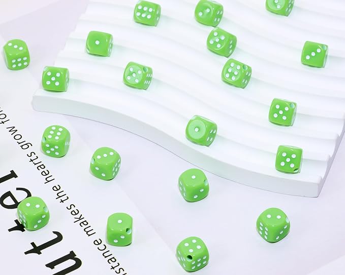 Tupalizy 10mm Acrylic Dice Beads Small 6 Sided Dice Charms - Image 3