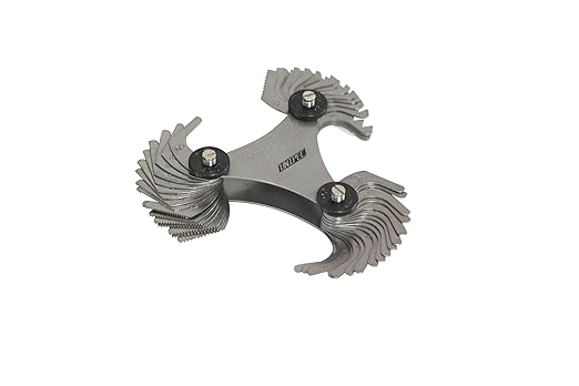 Made in USA | Unipec Screw Pitch Gauge – 51 Leaves, 4–84 TPI | English Thread Gage Tool | Precision Steel Thread Measuring Tool
