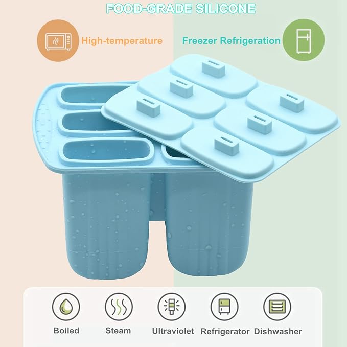 Bangp Popsicle Molds 6-cavity, Non-BPA Silicone Ice Pop Maker | Silicone - Image 4