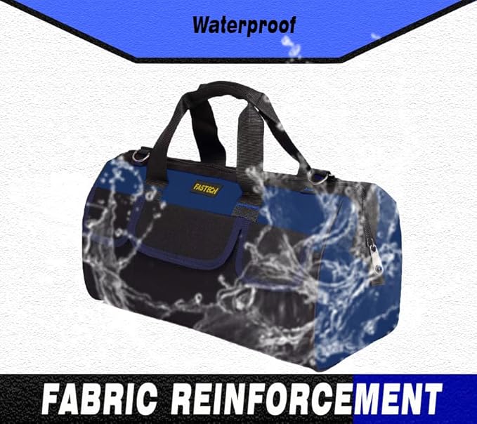 22 Inch Heavy Duty Tools Bag With Wide Mouth for Tool Storage, Carrier and Organizer, Tool Bag for Men/Women, Wide Mouth Tote Bag With Inside Pockets (22 Inch)