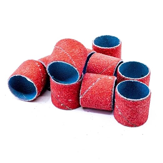 Benchmark Abrasives 1" x 1" Ceramic Spiral Band Sleeves for Deburring Finishing Blending Grinding Polishing on Metal Stainless Steel and Other Alloys (Pack of 10) - 120 Grit