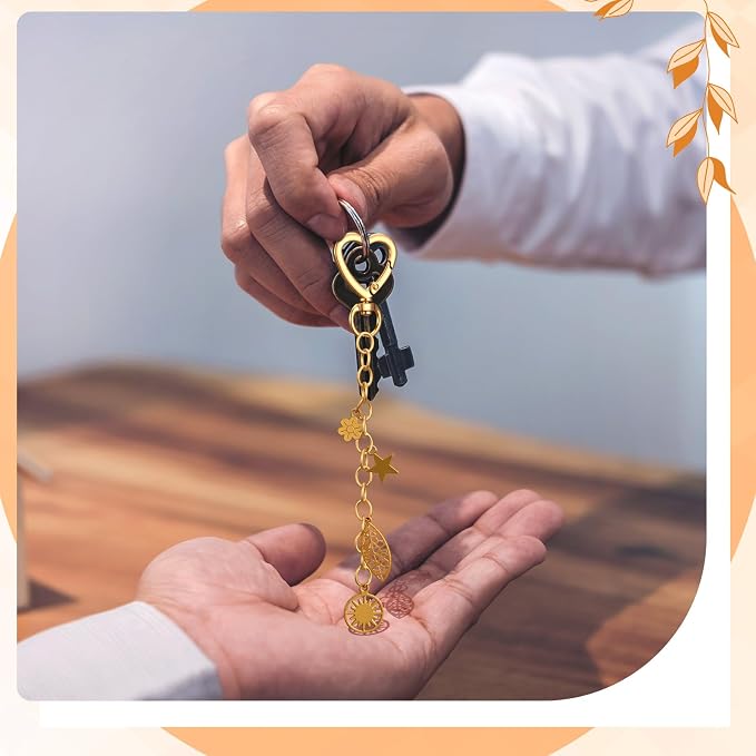 Liliaafar 48 Set Keychain Making Kit Gold Silver Metal Keychain Clips - Image 4