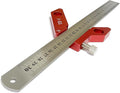 Center Finder Woodworking Square Center Scribe Circle Center Finder 45° 90° Scribe Scribing Rule Layout Gauge Magnetic Wood Measuring Scribe Tool