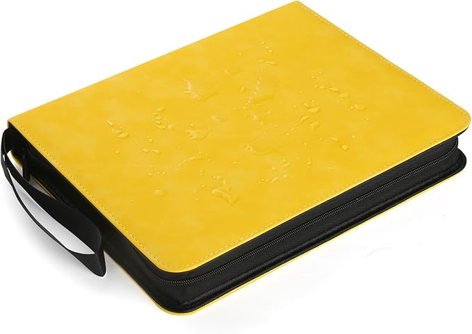 GERMUN 3 Ring 9 Pocket Zipper Card Binder, 720 Double Sided Standard PU Trading - Image 6