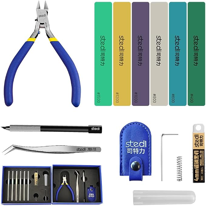 stedi Model Tools Kit for Beginners 14 PCS, Modeler Professional Basic Tools by Stedi