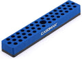 CASOMAN 1/4" Hex Bit Organizer with Magnetic Base - Blue, 43 Hole Bit Organizer with Strong Magnetic Base, Magnetic Bit Organizer for Your Specialty