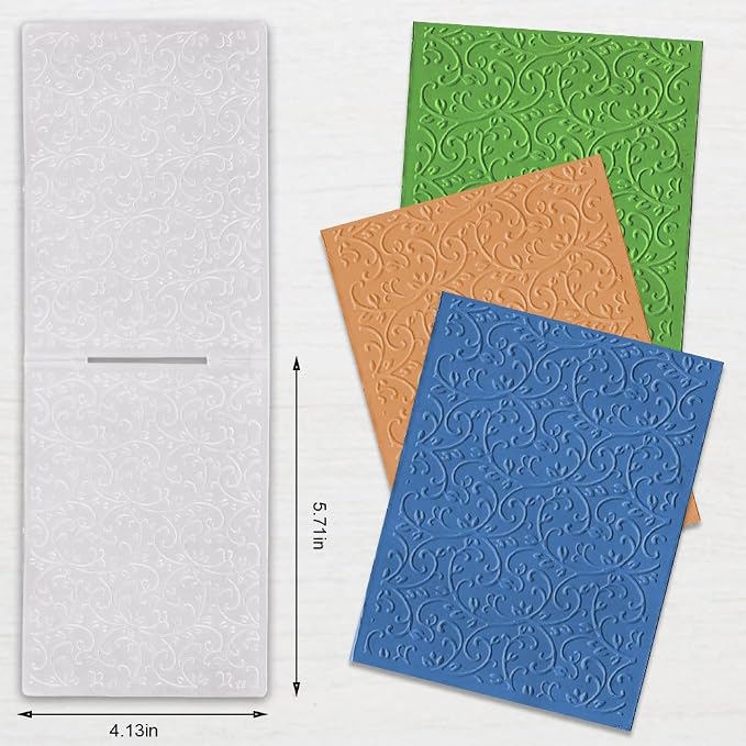 3-D Textured Impressions Background Embossing Folder, Lace Vine Pattern Plastic - Image 2