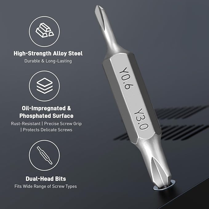71-in-1 Small Screwdriver Set, Premium Mini Screwdriver Set with Dual-Head Bits, Multi-Bits Screwdriver with Magnetic Case, Ergonomic Repair Tool Kit for Phone, PC, Glasses, Camera, Toys