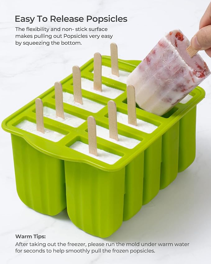 10 Cavity Large Silicone Popsicle Molds - Image 4