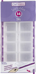 Craft Mates Bead Organizer, 14 Locking Compartments, Plastic Storage | Clear by CRAFTMATES