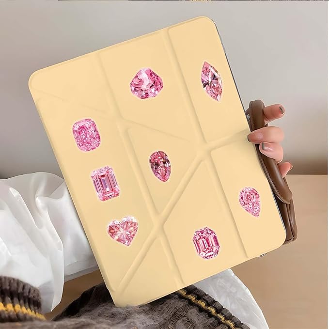 50Pcs Pink Transparent Aesthetic Gem Stickers - Image 3