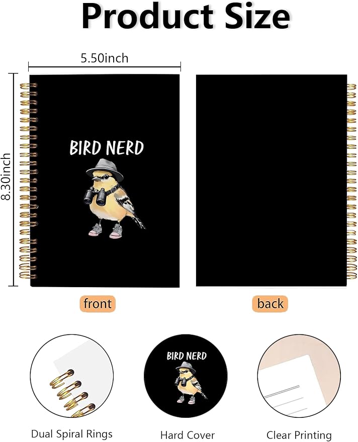 Funny Bird Birding Spiral Notebook, Birds Watching Journal, Gifts - Image 2