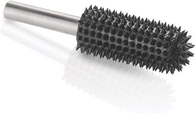 Kutzall Extreme Ball Nose Burr, 1⁄4" Shaft, Very Coarse - Wood Carving Bit for Bosch, DeWalt, Milwaukee. Abrasive Tungsten Carbide, 3⁄8" (9.5mm) Dia. X 1-1⁄2" (38.1mm) Length BNX-12X112C