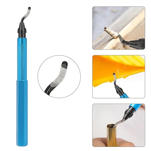 Deburring Tools Kit,Swivel Head Deburring Tool,Removing Burr for Metal Aluminum, Copper, Brass,PVC,Resin and Plastic Pipes,Tubes,with Extra 10 HSS Blades