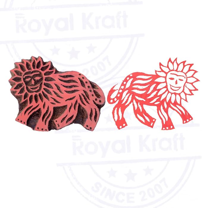 Royal Kraft Wooden Stamps DIY Fabric, Henna Printing Blocks THDtag045 - Image 4
