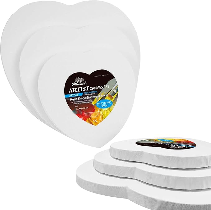 PHOENIX Heart Canvases for Painting by PHOENIX