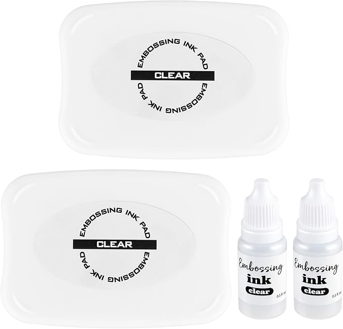 ForraFun 2 Pack 4 Inch Clear Embossing Ink Pad by Unknown