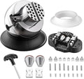 DZQ Ball Vise 3" Engraving Setting Tool 360°Rotation Professional Ball Vise 36PCS Attachment Jewelry Engraving Block Tools(Stainless Steel)